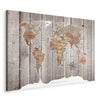Quadro World Map: Wooden Stories