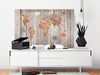 Quadro World Map: Wooden Stories