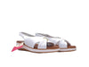 SUSIMODA Sandalo Donna in Pelle Bianco con Incrocio