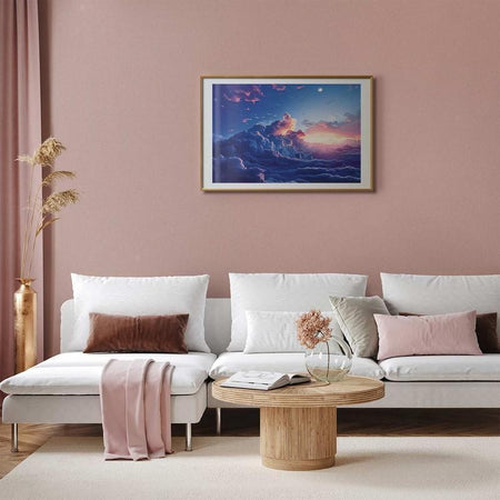 Poster - Night Concert in the Mountains: Clouds Illuminated by the Last Rays of the Sun