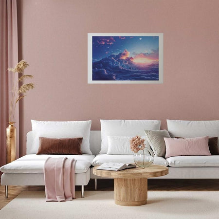 Poster - Night Concert in the Mountains: Clouds Illuminated by the Last Rays of the Sun