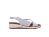 SUSIMODA Sandalo Donna in Pelle Bianco con Incrocio