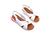 SUSIMODA Sandalo Donna in Pelle Bianco con Incrocio