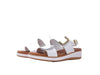 SUSIMODA Sandali Donna Bianchi con doppio strappo