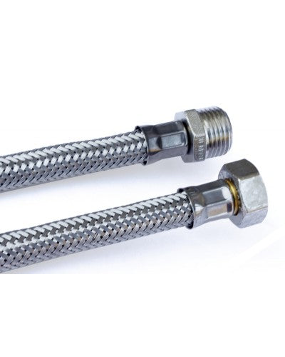 MASIDEF-AQTEC- ATTACCHINO INOX MASCHIO 1/2-FEMMINA 3/8 CM40