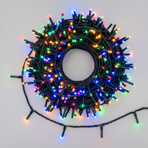 Catena lineare natalizia MiniLED da Ø 3 mm con 8 giochi di luce