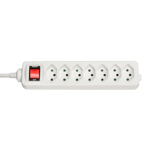 7-Way Swiss 3-Pin Mains Power