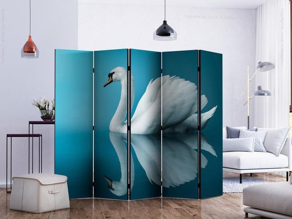 Paravento swan reflection II [Room Dividers]