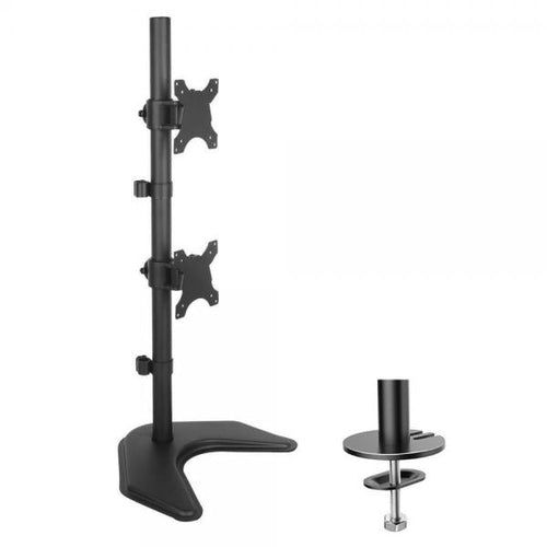 Supporto da Scrivania 2 Monitor 13-27'' Fissaggio con Base o Vite Passante