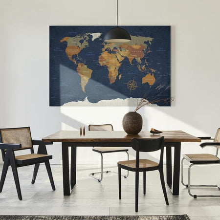 Quadro World Map: Ink Oceans