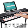 Tastiera Musicale Pianola Elettronica 61 Tasti Luminosi con Supporto e Sgabello