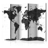 Paravento Black and White Map II [Room Dividers]