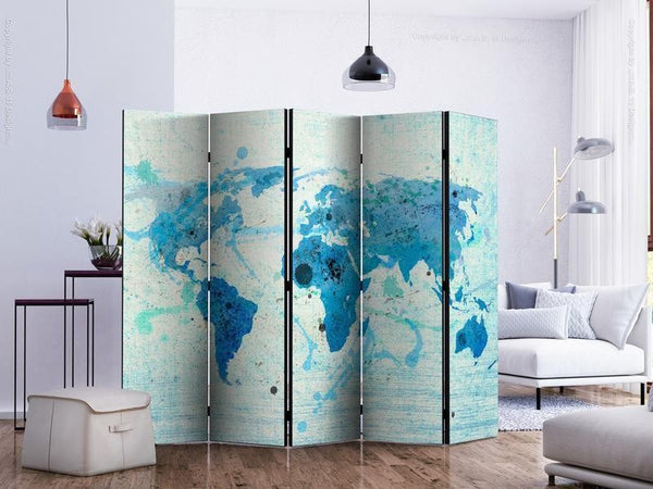 Paravento Cruising and sailing The World map II [Room Dividers]