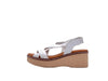 LUXDIVE Sandali donna con fasce incrociate in pelle bianca