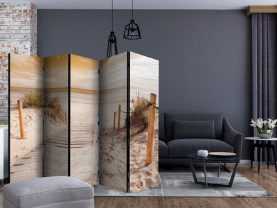 Paravento On the beach sepia II [Room Dividers]