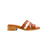 LUXDIVE Ciabattina donna in pelle cuoio e platino