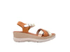 LUXDIVE Sandali Donna in Pelle Intrecciata con Zeppa