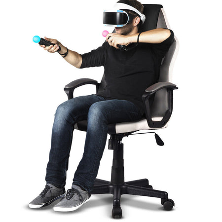 Sedia Poltrona Gaming Scrivana Ufficio Casa Regolabile Girevole Direzionale Grey