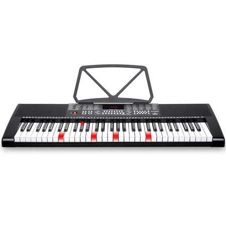 Tastiera Musicale Pianola Elettronica 61 Tasti Luminosi Pianoforte con Microfono