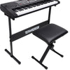 Sgabello Panca Regolabile per Tastiera Musicale Pianoforte e Batteria in Metallo