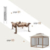 Gazebo 3x3 Mt Pieghevole Impermeabile con Tende Zanzariere e Borsa x trasporto