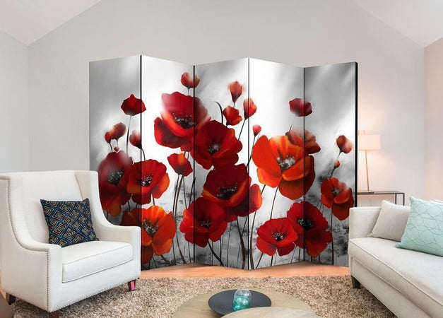 Paravento Poppies in the Moonlight II [divisori da interno]