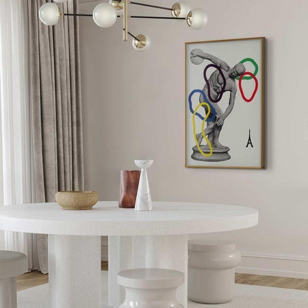 Poster - Collage Graphic - Discus Thrower - Sculpture