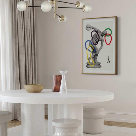 Poster - Collage Graphic - Discus Thrower - Sculpture