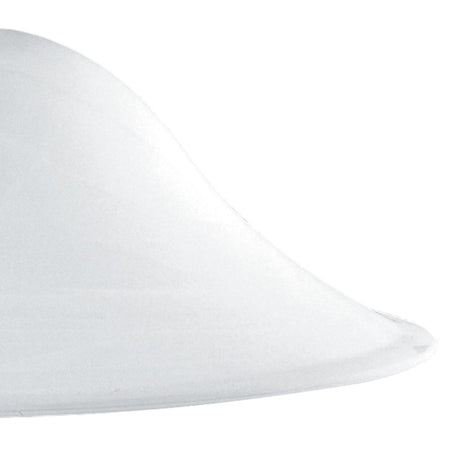 Paralume per Sospensione Vetro Bianco Alabastro 43x18 cm F42