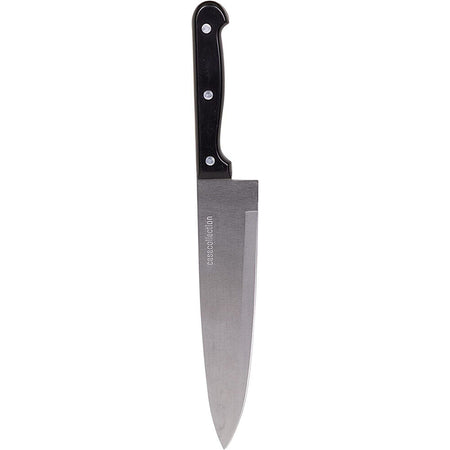 Set da Cucina 9 Pezzi Coltelli Acciaio Inossidabile Blocco Nero Forbici e Timer