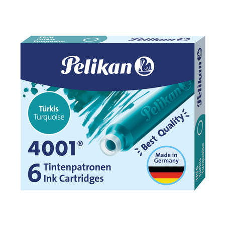 Scatola 6 Cartucce Inchiostro Tp/6 Turchese Pelikan 4001