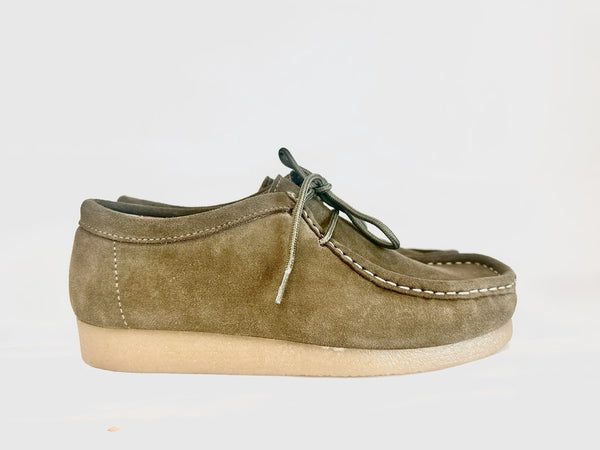 AIR FORCE Scarpa allacciata ingegnere in camoscio verde 07010