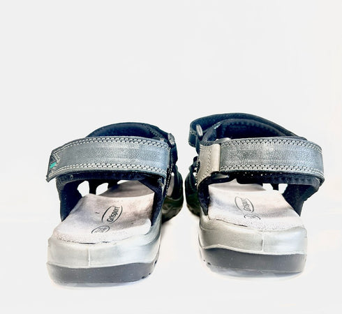 GRISPORT Sandali uomo con strappo in pelle colore wash marine stone