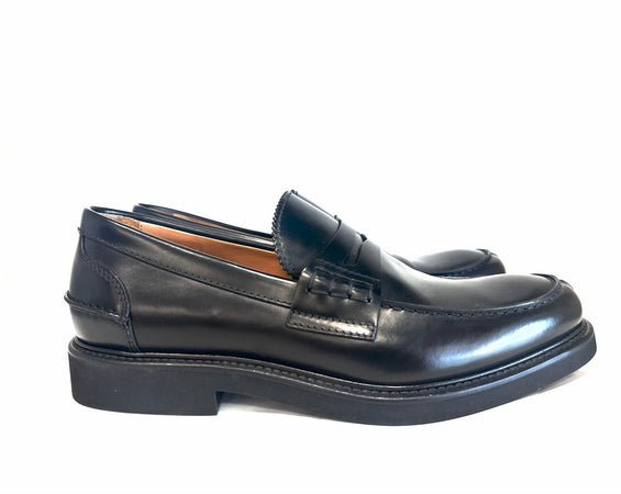 ROSSI Mocassino college abrasivato nero fondo XL