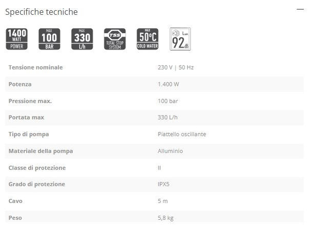 FFGroup HPW 100 Easy idropulitrice ad acqua freddo 100 bar 1400W 330 lt/h