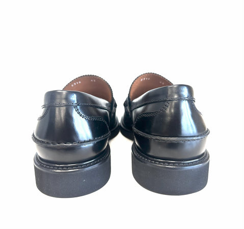 ROSSI Mocassino college abrasivato nero fondo XL