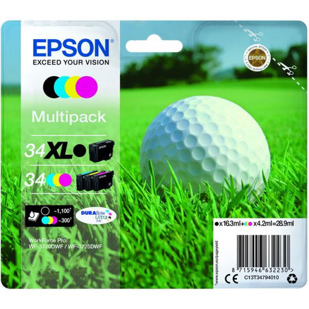 Epson 34 Multipack - 4er-Pack - Schwarz, Gelb, Cyan, Magenta
