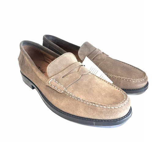 FONTANA Mocassino in suede color sabbia MAXI calzata 0405VI