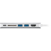 Goobay 76788 replicatore di porte e docking station per laptop USB tipo-C Argento (goobay Multiport USB-C Adapter)
