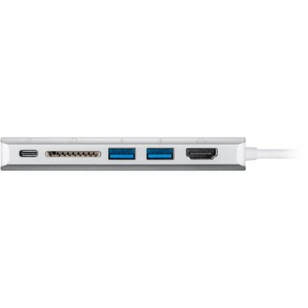 Goobay 76788 replicatore di porte e docking station per laptop USB tipo-C Argento (goobay Multiport USB-C Adapter)
