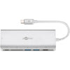 Goobay 76788 replicatore di porte e docking station per laptop USB tipo-C Argento (goobay Multiport USB-C Adapter)