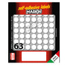 Etichetta Adesiva Bianca Tonda D14Mm (10Fogli X 63Etichette Markin