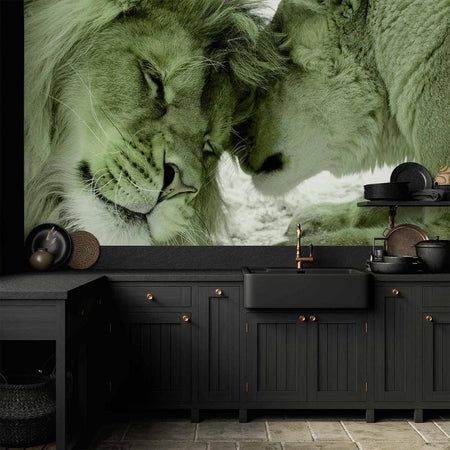 Carta da Parati Lion Tenderness Verde