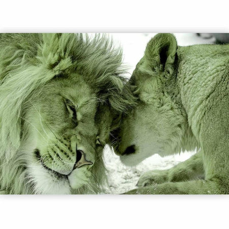 Carta da Parati Lion Tenderness Verde