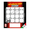 Etichetta Adesiva Bianca Tonda D27Mm (10Fogli X 20Etichette Markin