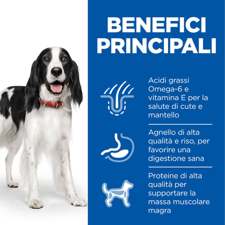 Hill's Mantenimento secco Cani Adulti Medium agnello e riso