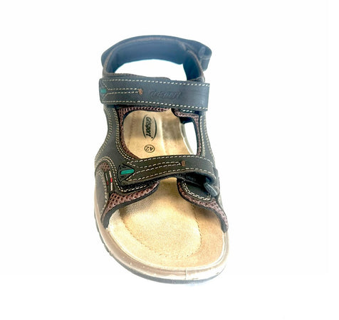 GRISPORT Sandali uomo con strappiùin pelle choco
