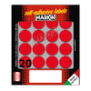 Etichetta Adesiva Rosso Tonda D27Mm (10Fogli X 20Etichette Markin