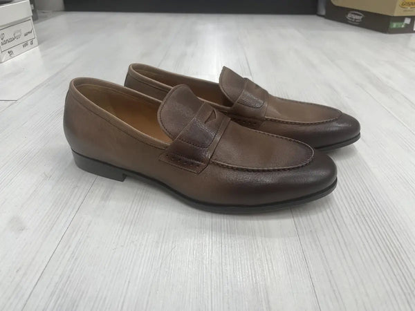 ROSSI Mocassino uomo fondo cuoio dixan marrone Chestnut 264