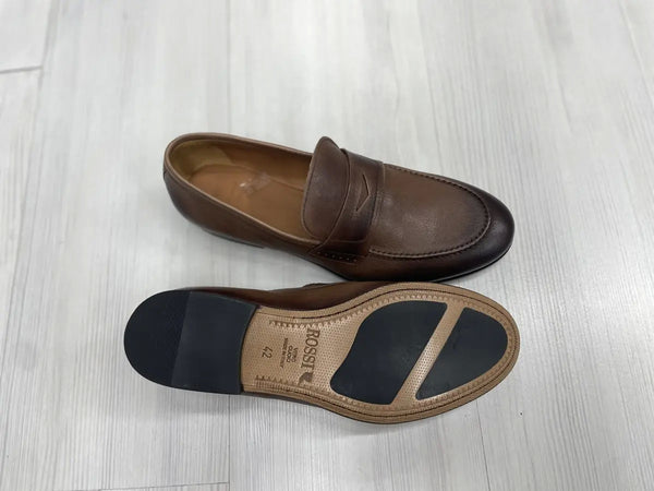 ROSSI Mocassino uomo fondo cuoio dixan marrone Chestnut 264